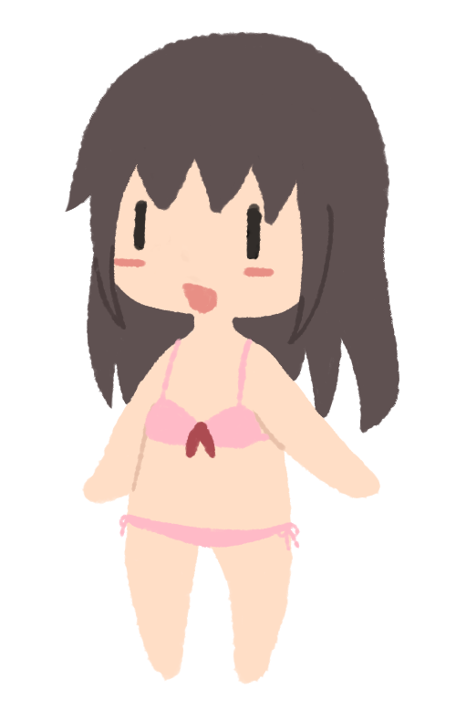 全身の女の子 水着 のイラスト ゆるいそざい Com