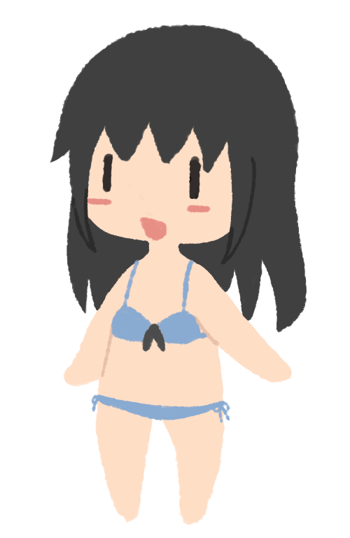 全身の女の子 水着 のイラスト ゆるいそざい Com