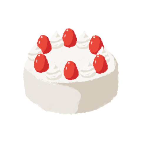 ホールケーキのイラスト