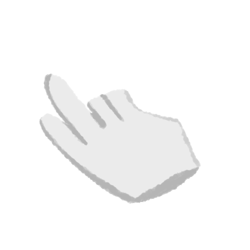 液タブの手袋(白)のイラスト