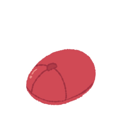 赤いマウスのイラスト