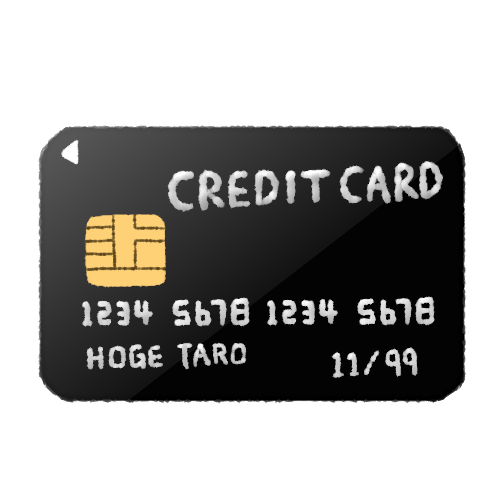 黒いクレジットカードのイラスト
